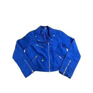 Divided By H&M Blue Moto Jacket  Women's Size 12